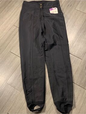 Cobor Schoeller Vintage 90’s Black ski Stirrup Pants size 12Tall